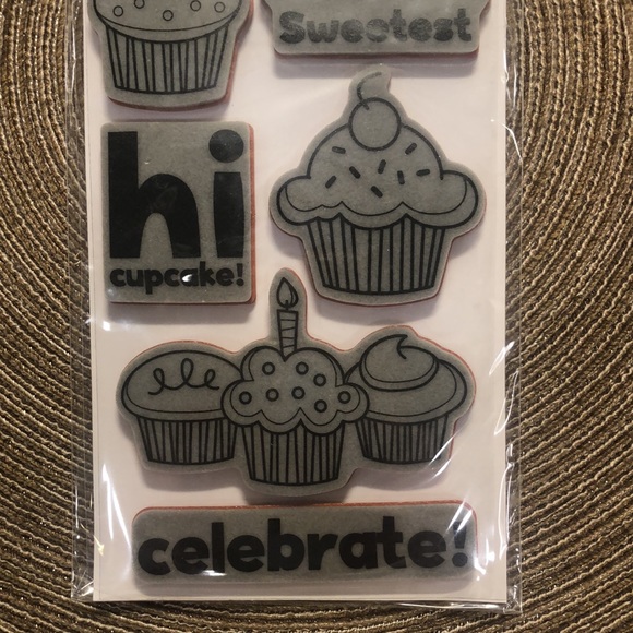 TPC Studio Cupcakes Rubber Cling Stamps - Picture 3 of 5